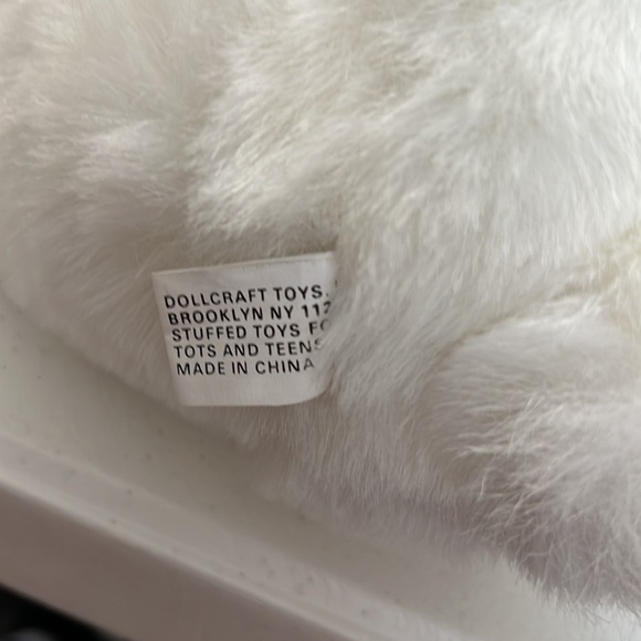 Dollcraft White Valentine Plush Bear  NWT - Picture 5 of 6